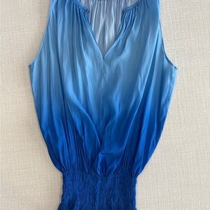 Ramy Brook Elegant Blue Sleeveless Blouse